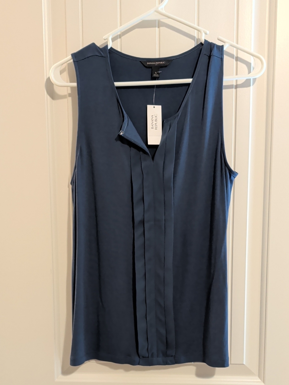 Banana Republic Deep Blue Pleated Tank